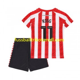 Fußballtrikots Sunderland Chris Rigg 11 Kinder 2024-2025 Kurzarm Heimtrikotsatz kaufen